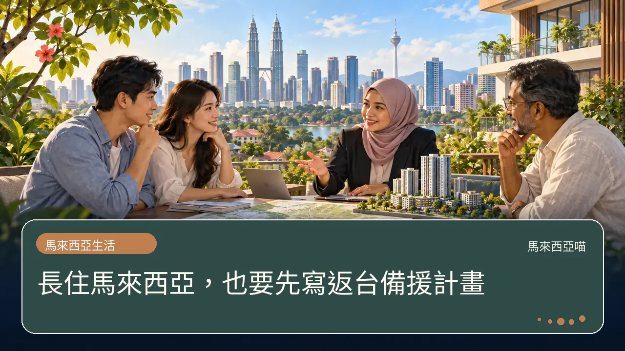 長住馬來西亞，也要先寫返台備援計畫主題插畫