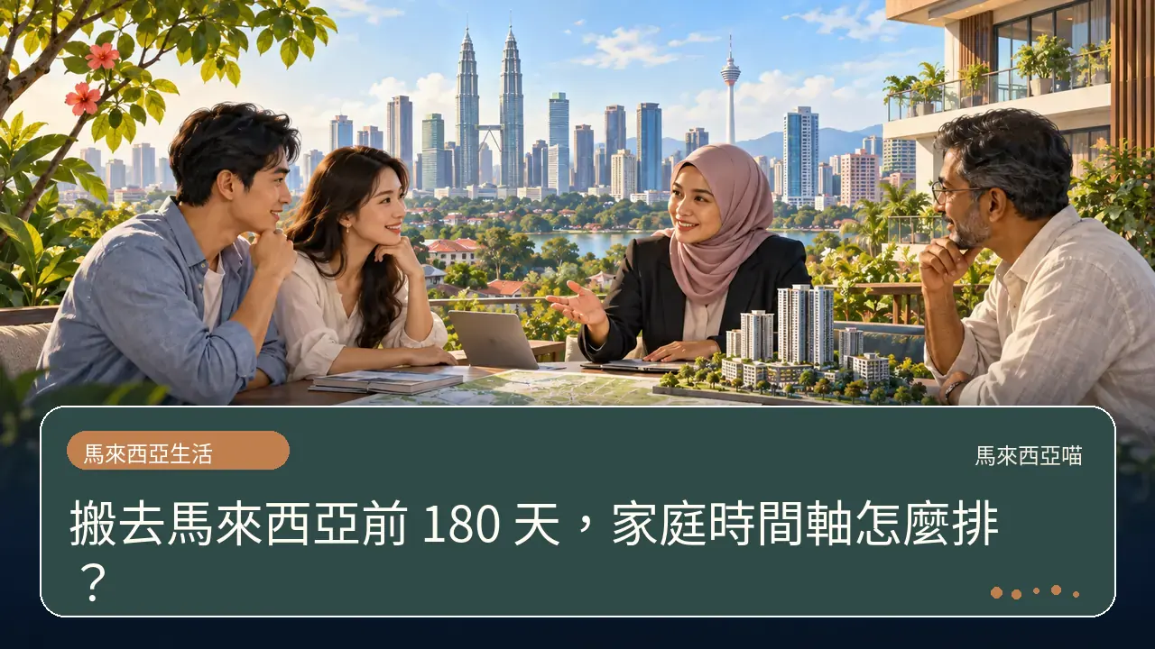 搬去馬來西亞前 180 天，家庭時間軸怎麼排？主題插畫