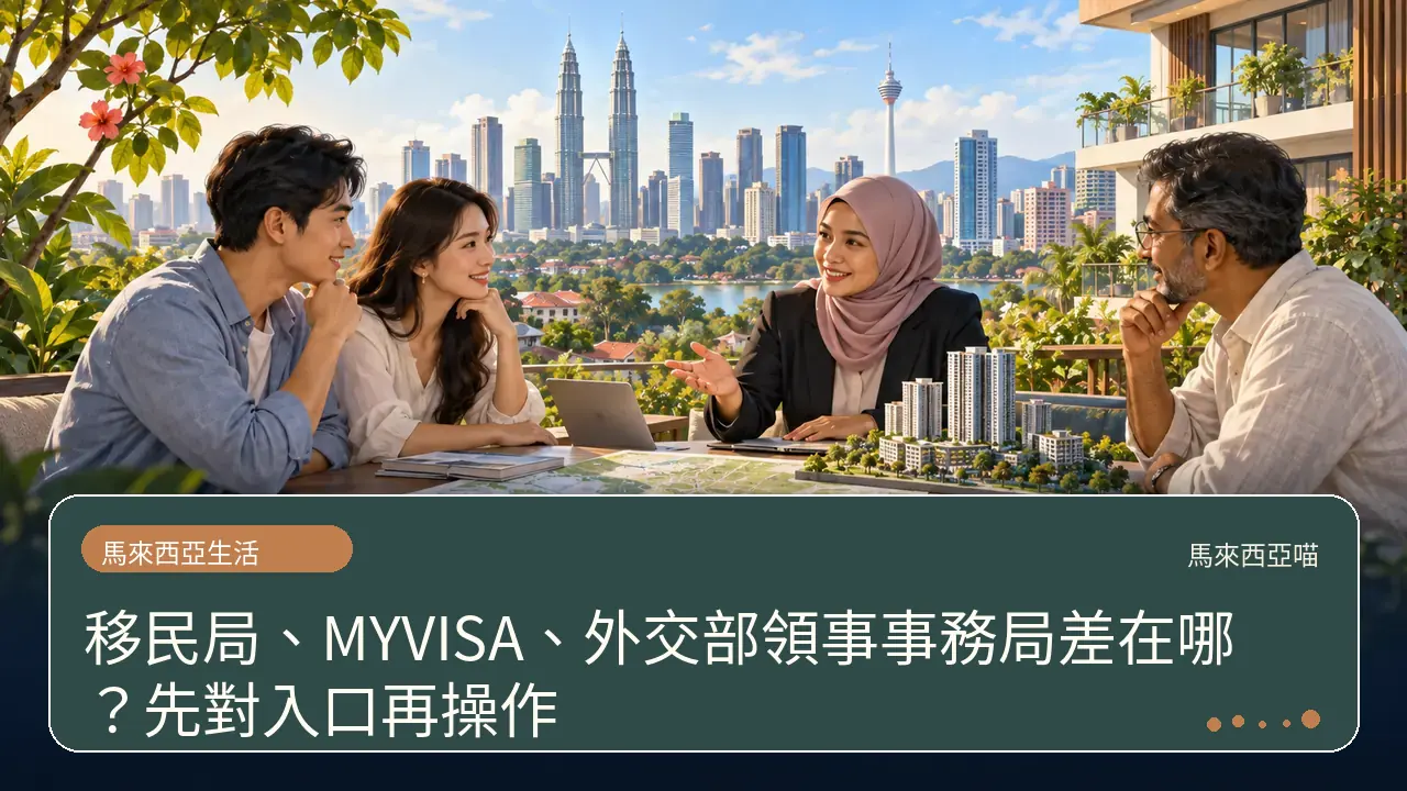 移民局、MYVISA、外交部領事事務局差在哪?先對入口再操作主題插畫