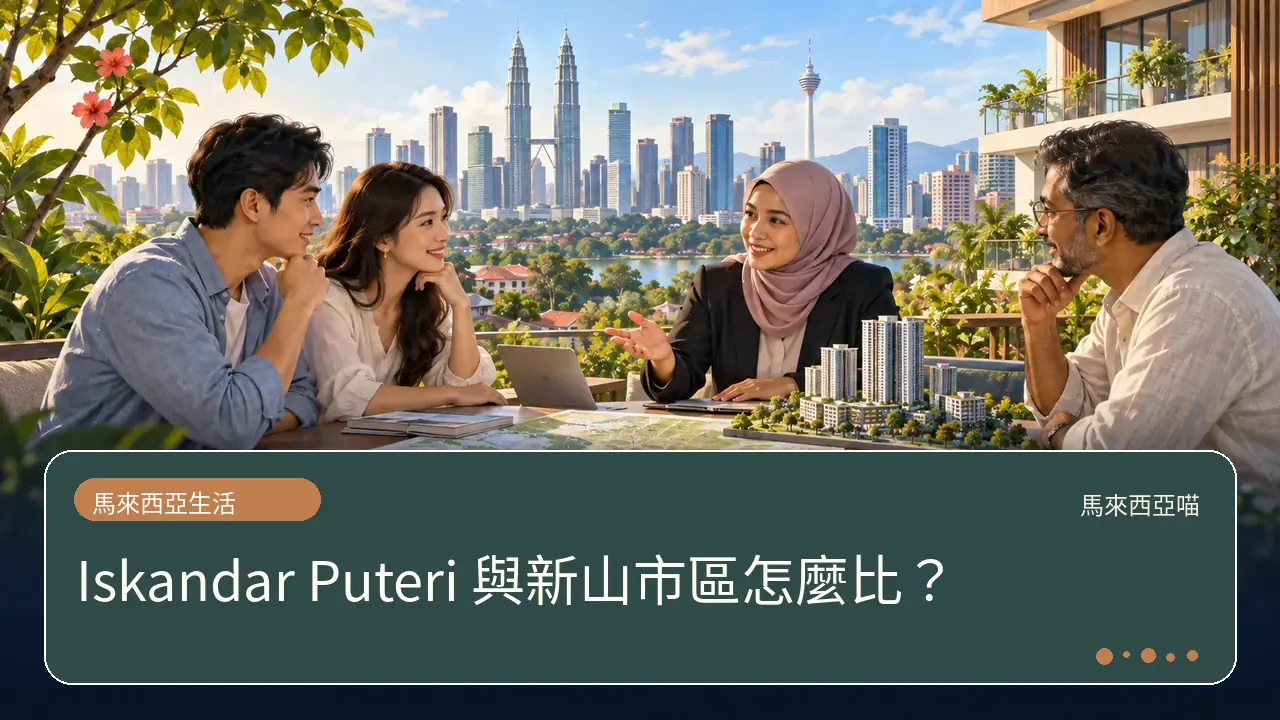 Iskandar Puteri 與新山市區怎麼比？主題插畫