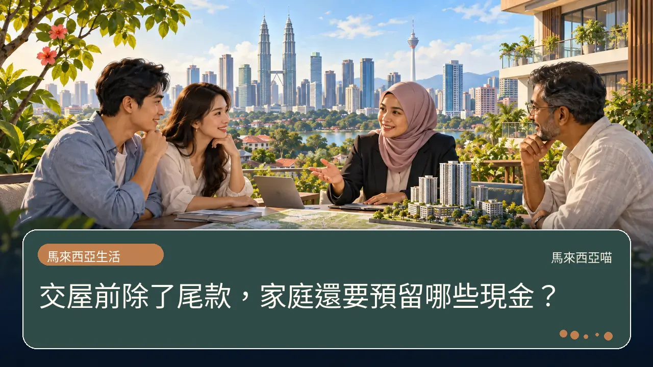 交屋前除了尾款,家庭還要預留哪些現金?主題插畫
