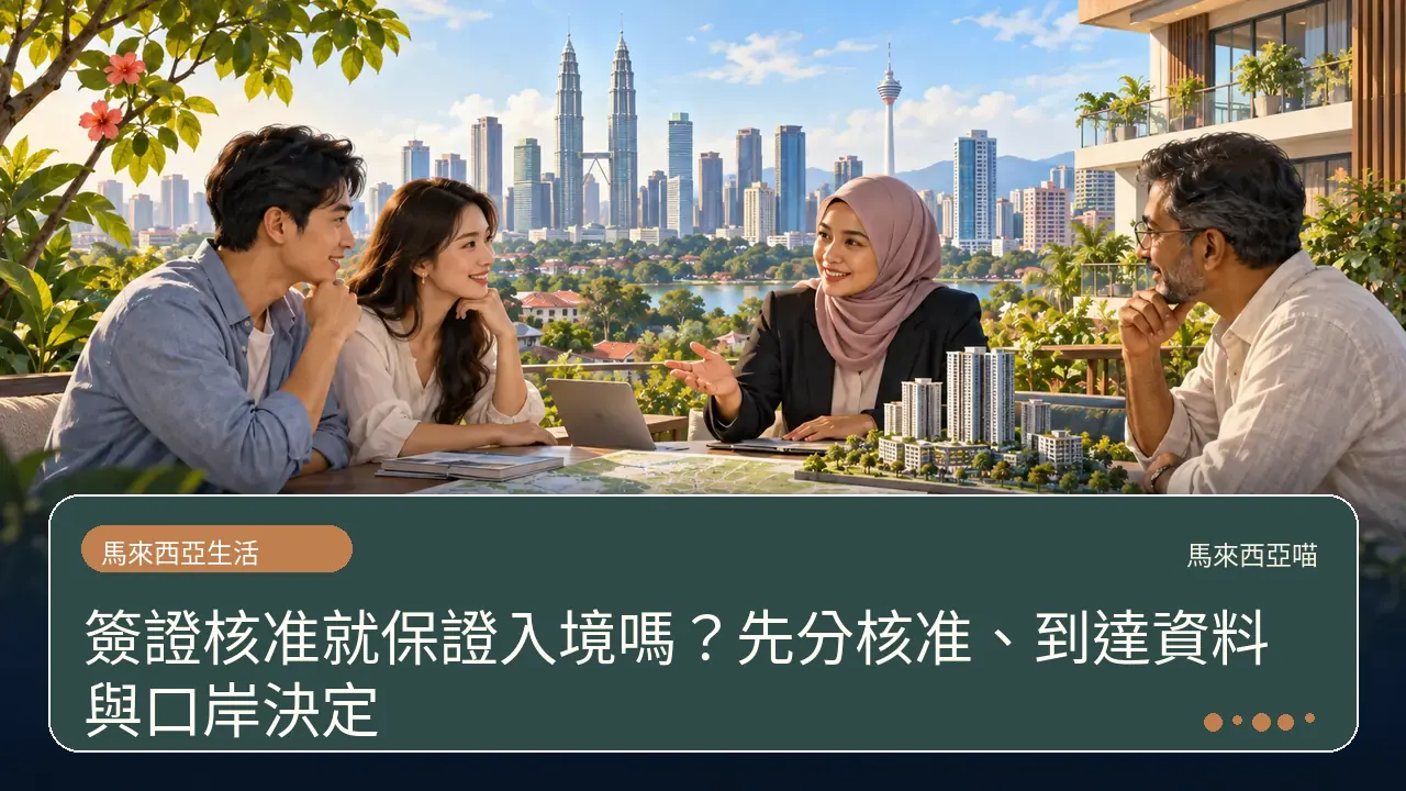 簽證核准就保證入境嗎?先分核准、到達資料與口岸決定主題插畫